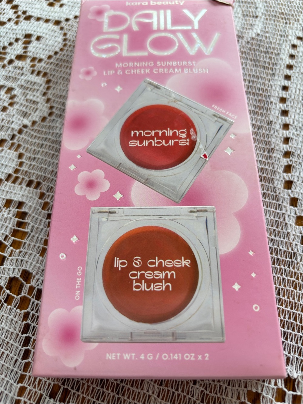 New with tags KARA BEAUTY Daily Glow Morning Sunburst Lip & Cheek Cream Blush
